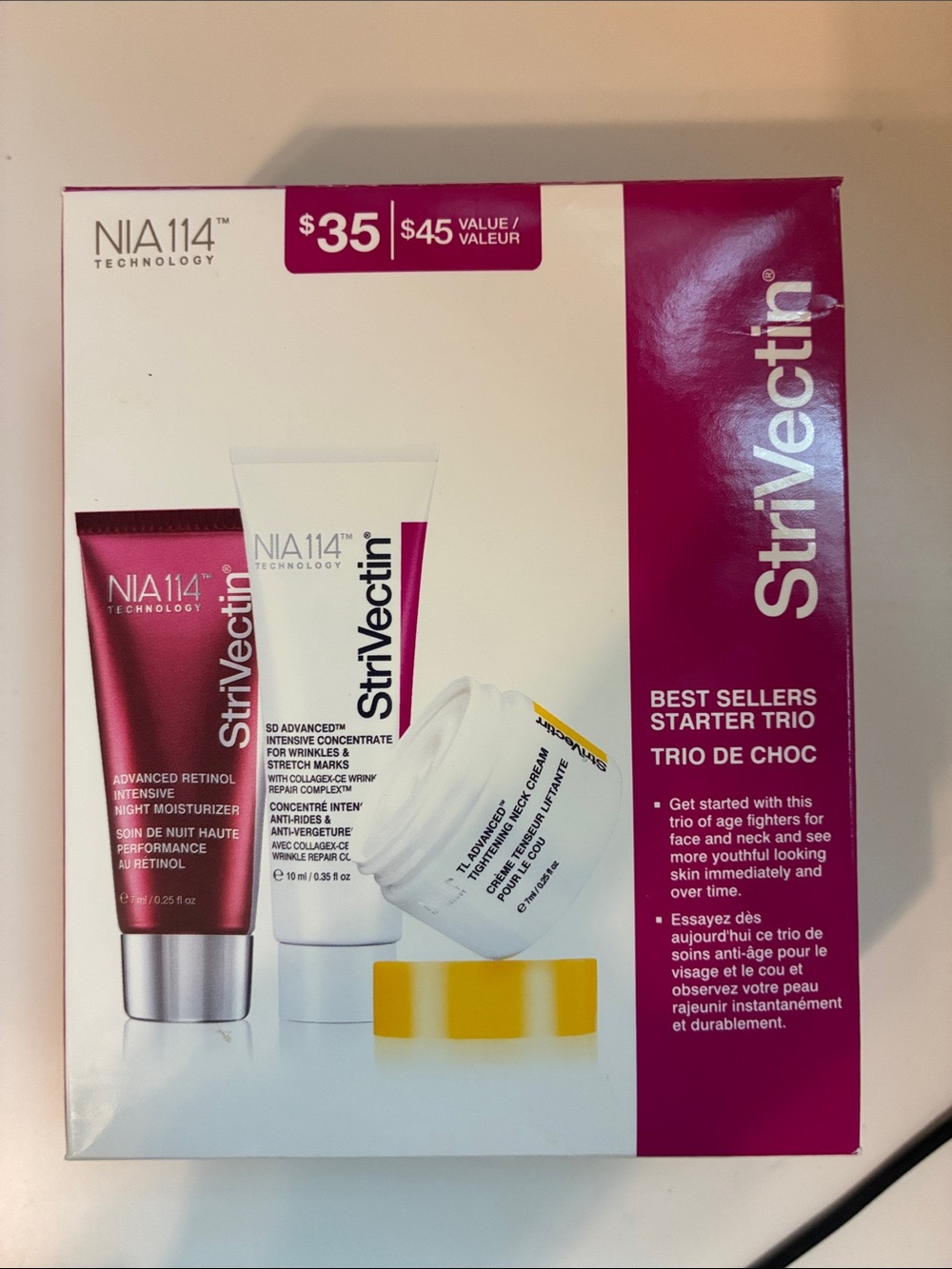 StriVectin Skincare Trio in Pink and White Packaging